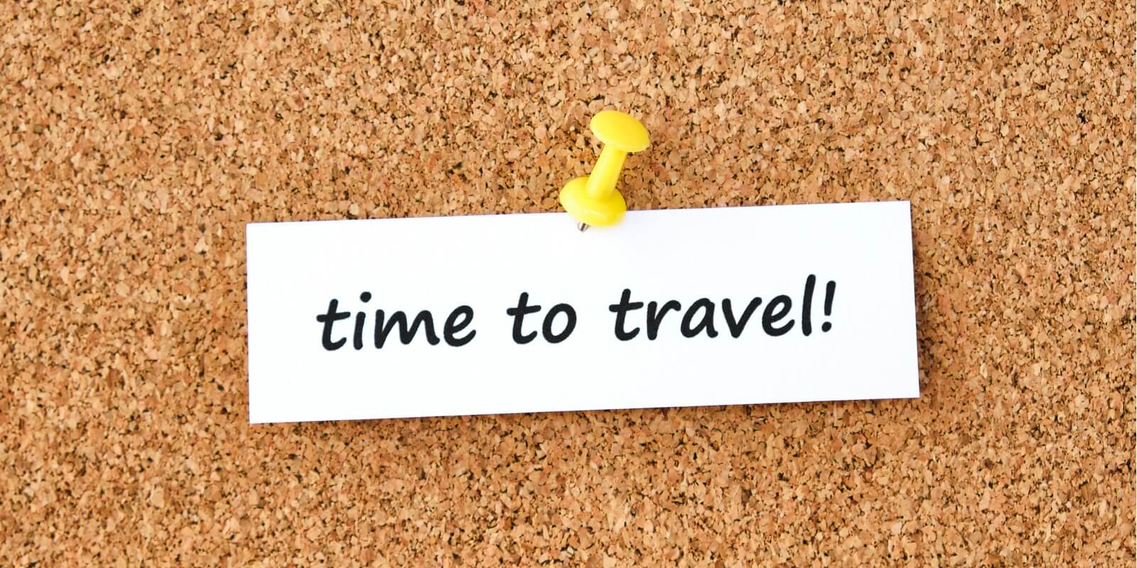 Time To Travel, Cork Memo Board Inspiration