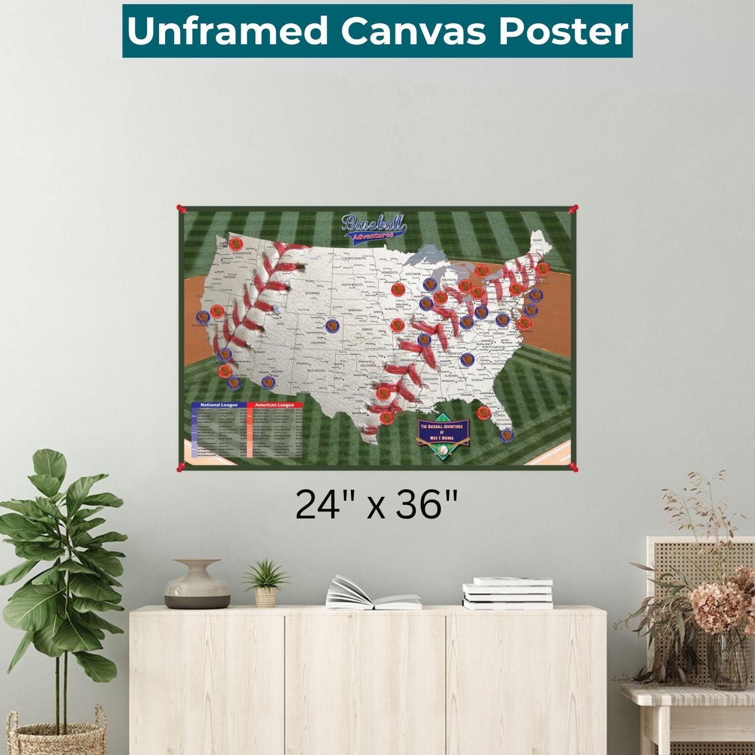 Baseball Adventures Canvas Poster - Multiple Sizes