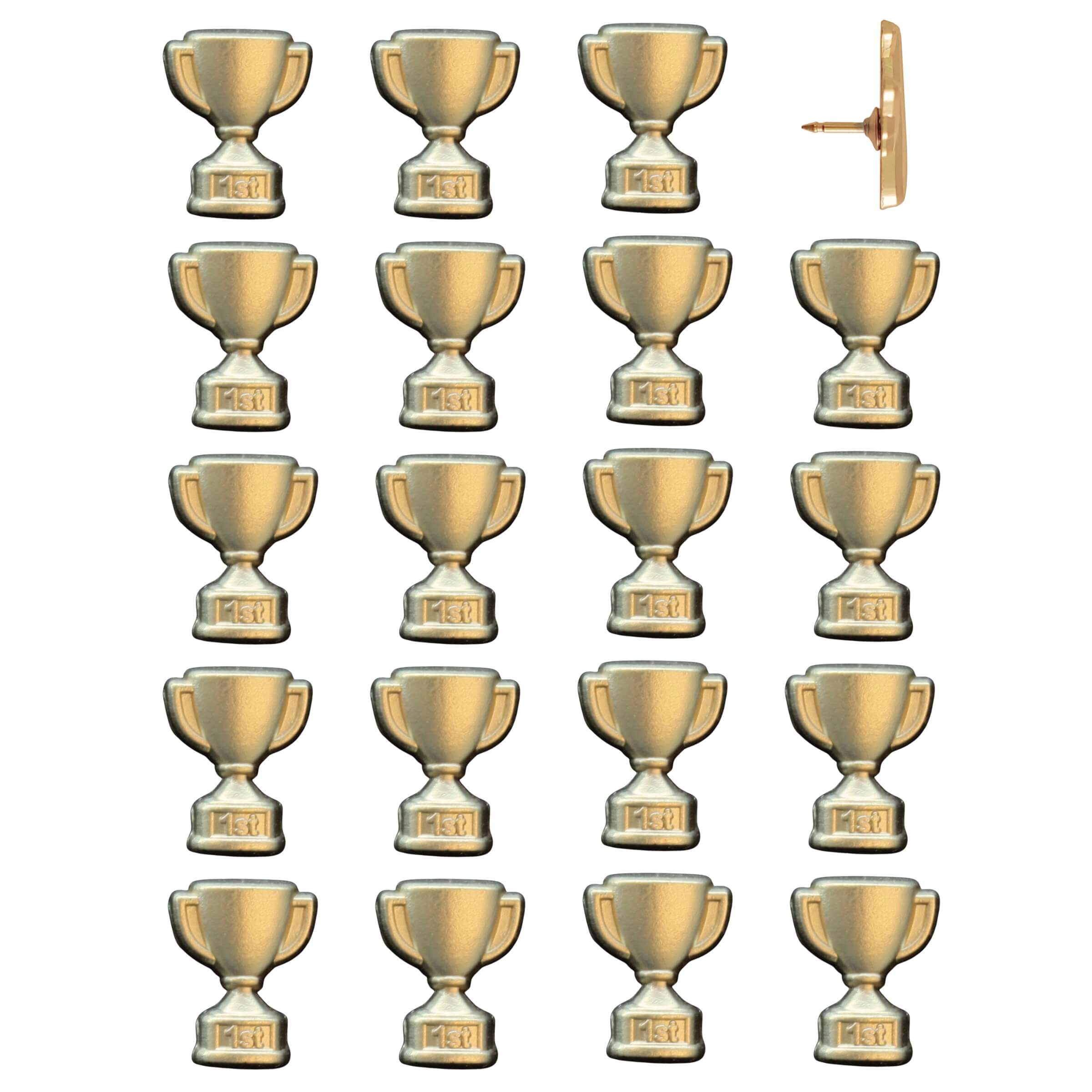 Trophy Push Pins Gold Pack of 20
