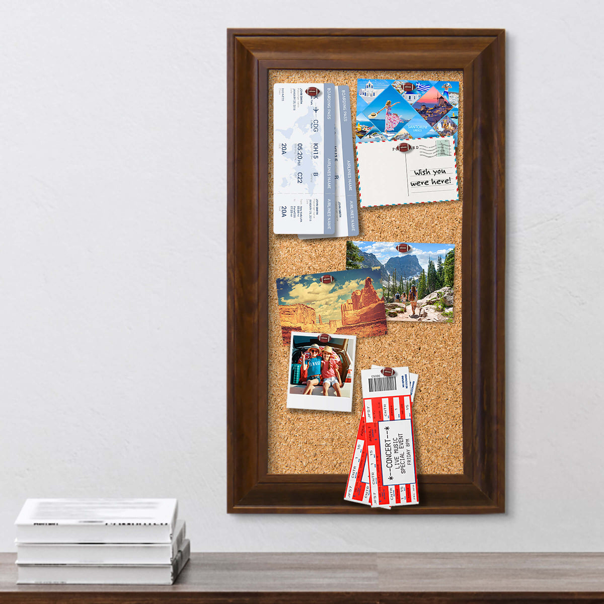 Use Your Football Shaped Push Pins on a Cork Memo Board