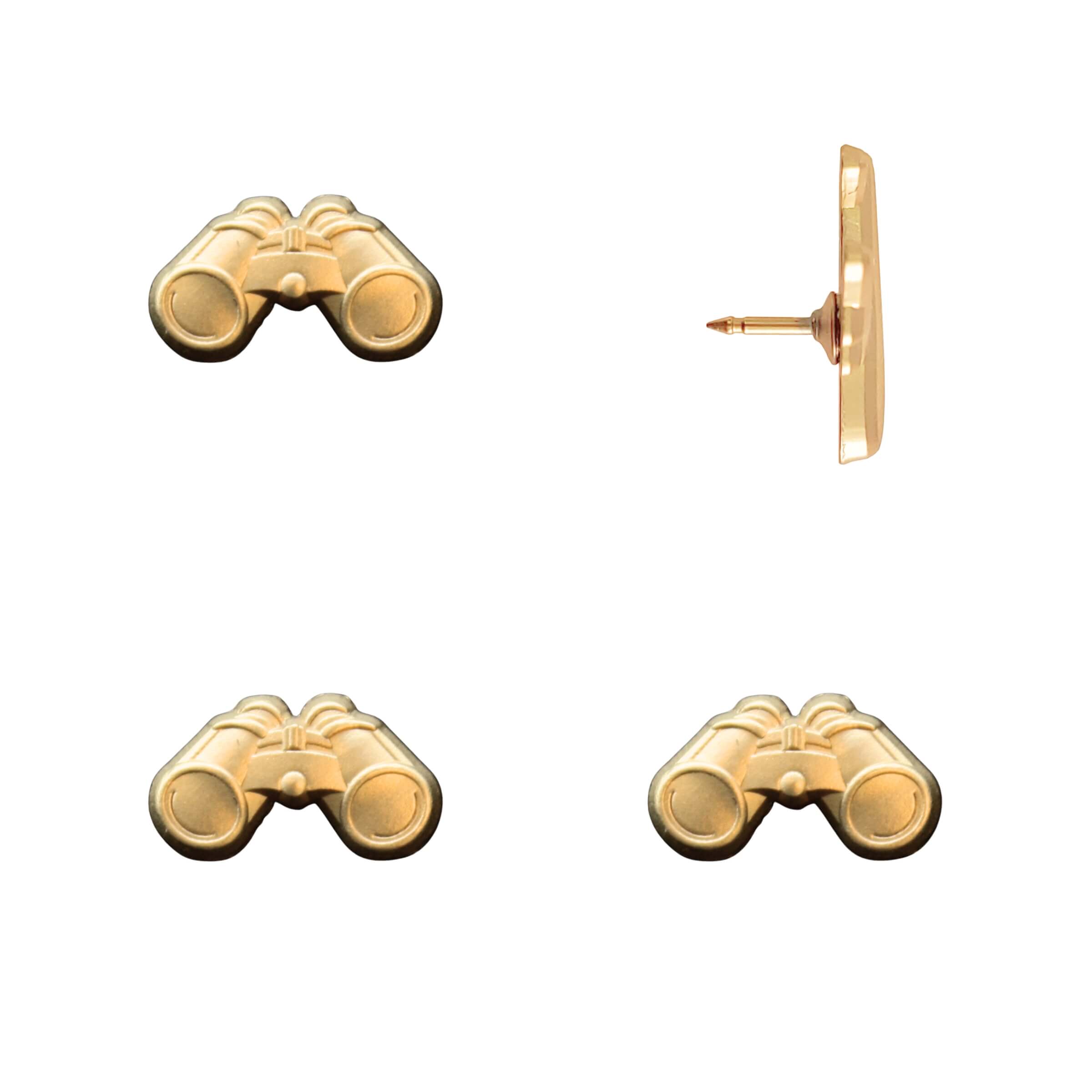 Binoculars Push Pins Gold Pack of 4