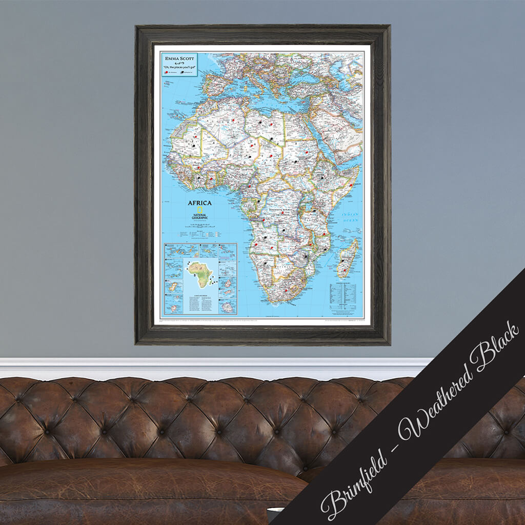 Canvas Classic Africa - Brimfield Black  Premium Frame