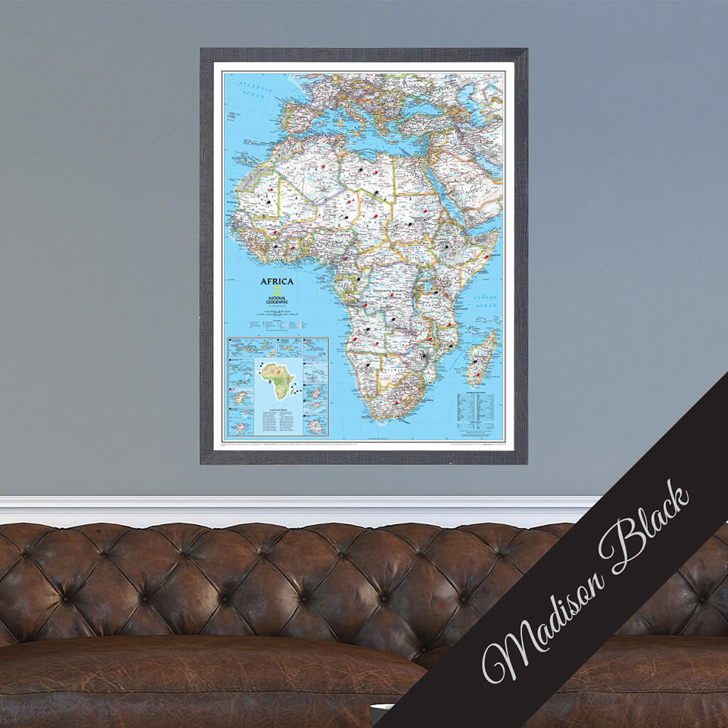 Canvas Classic Africa - Madison Black Premium Frame