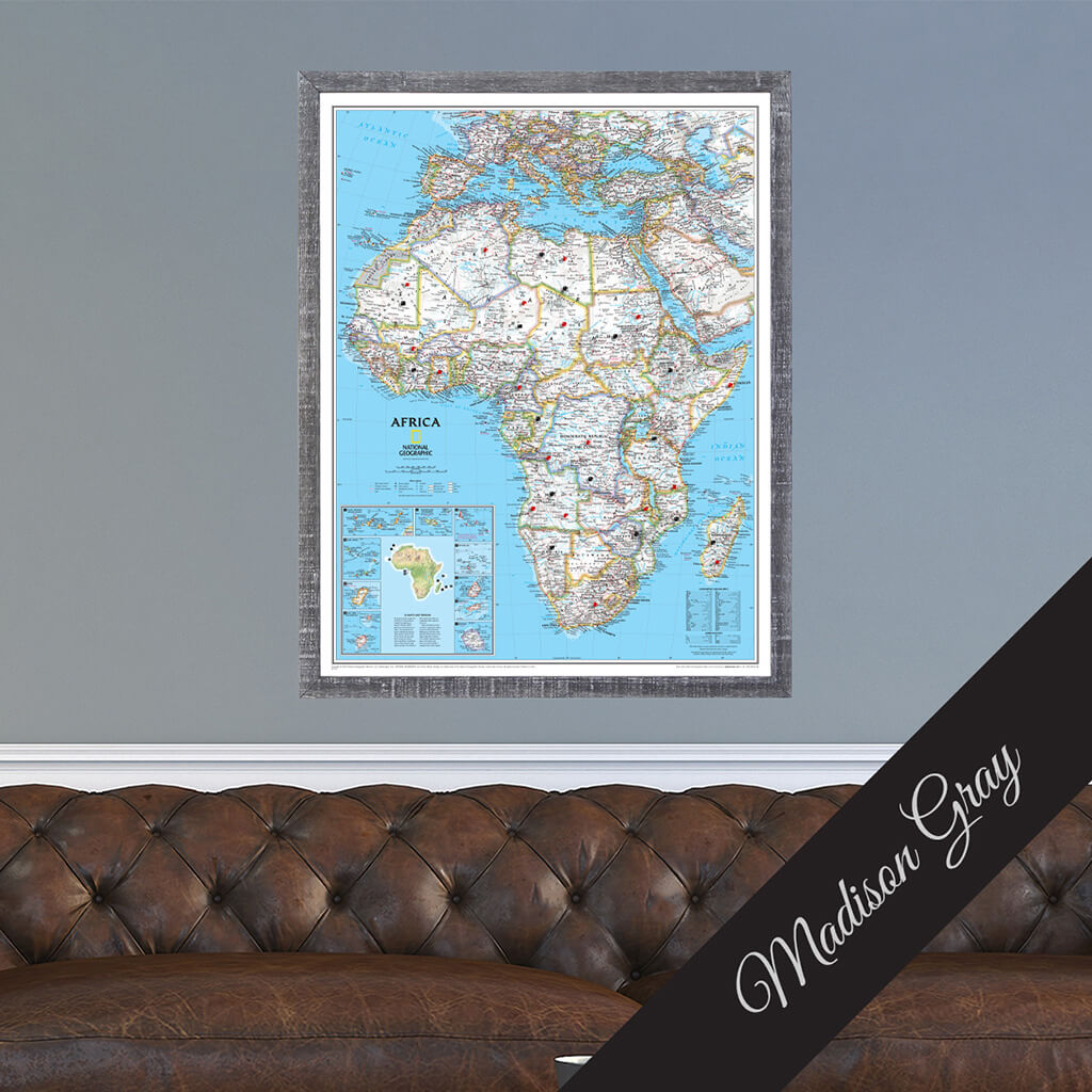 Canvas Classic Africa - Madison Gray - Premium Frame