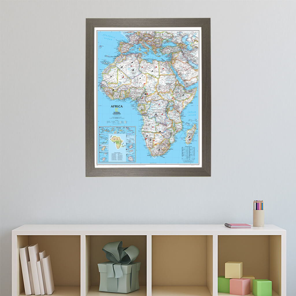 Canvas Classic Africa - Barnwood Gray Frame