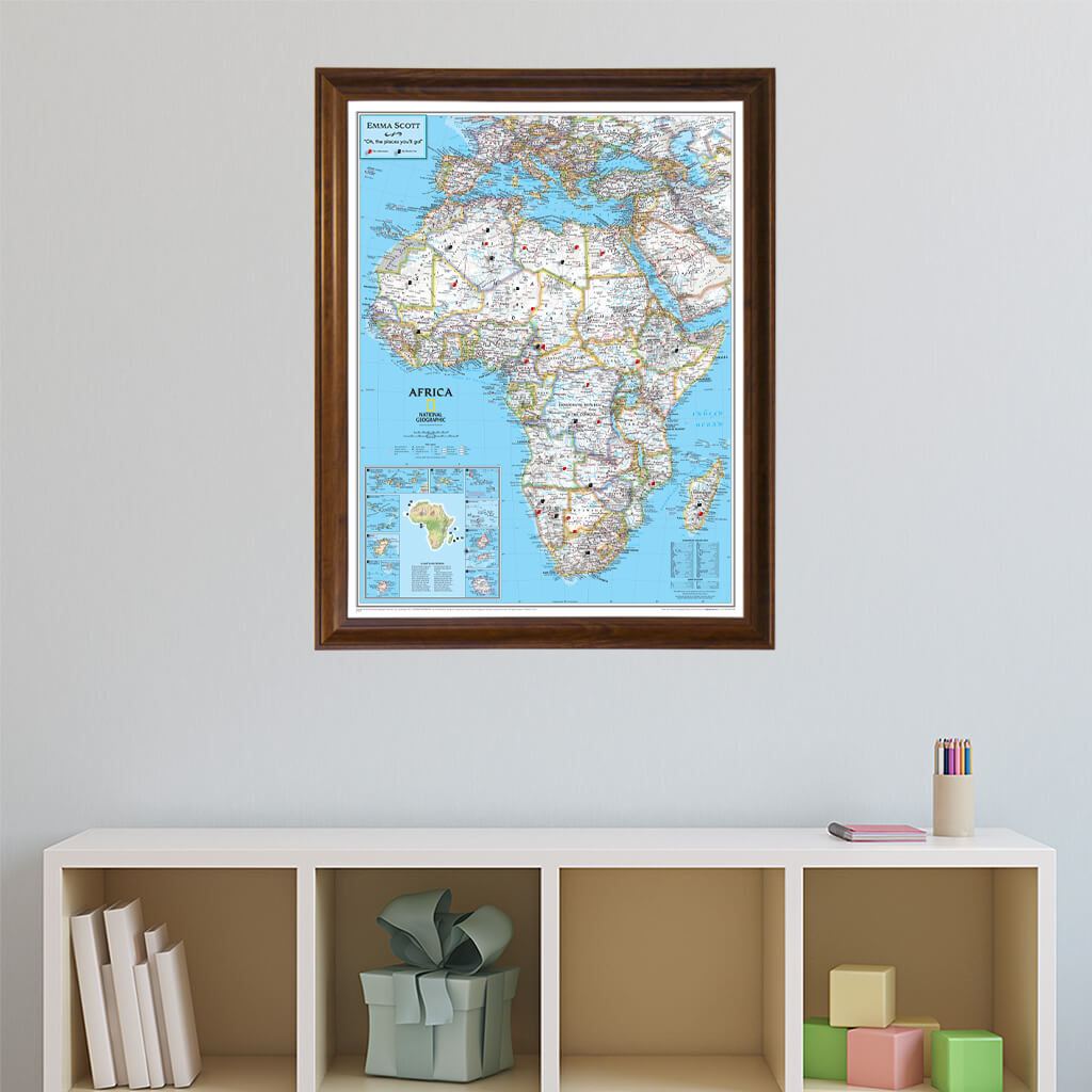 Canvas Classic Africa - Brown Frame