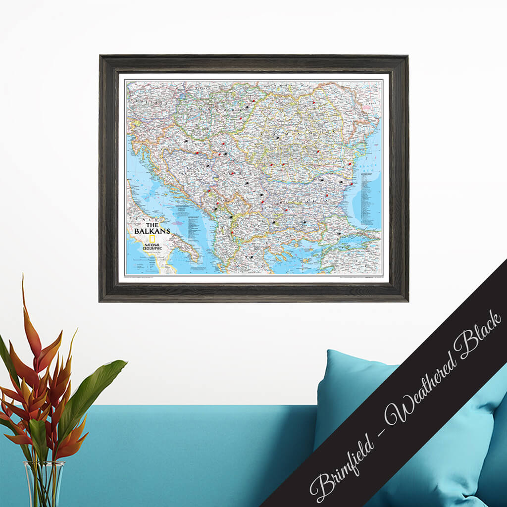 Canvas Classic Balkans - Brimfield Weathered Black Premium Frame