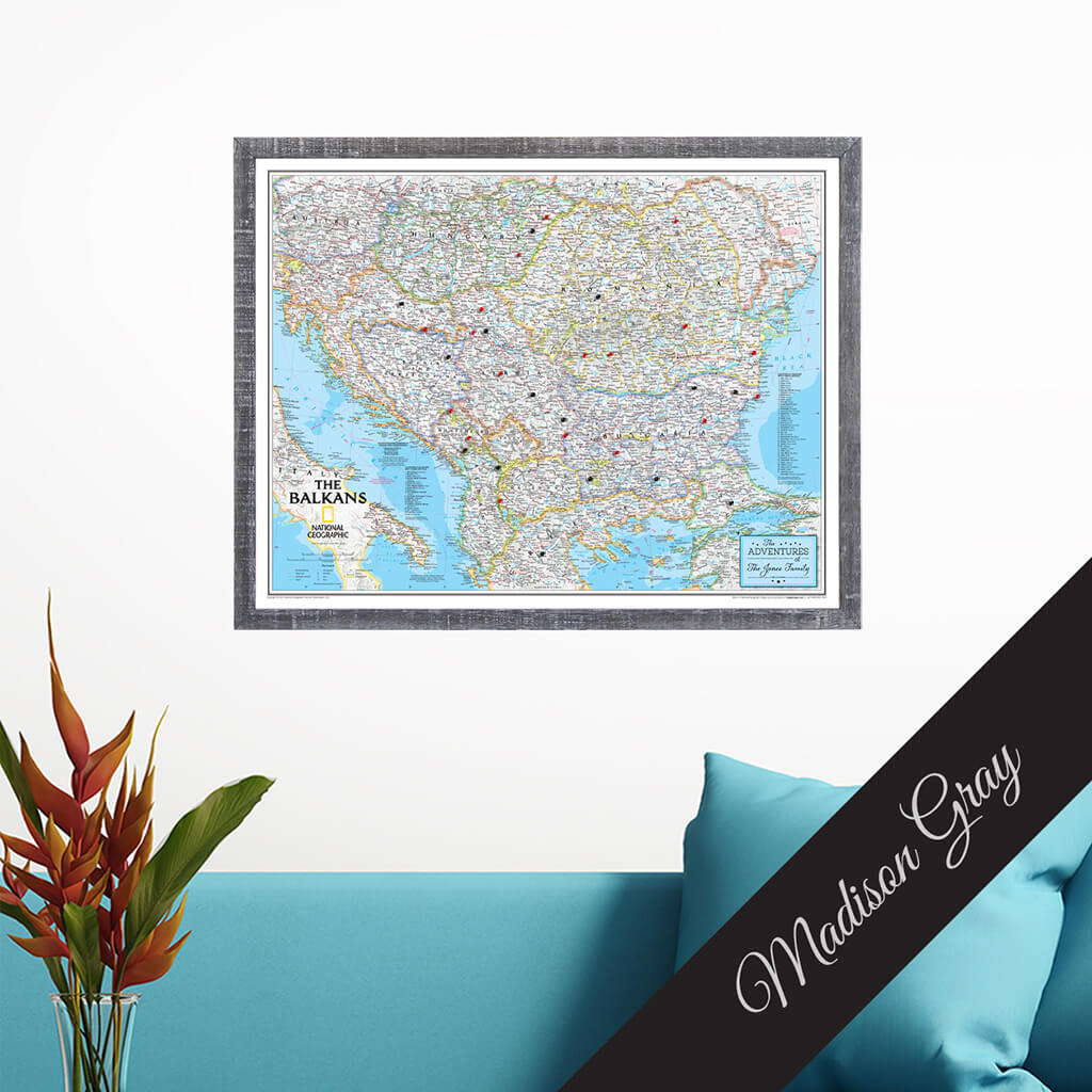 Canvas Classic Balkans - Madison Gray Premium Frame