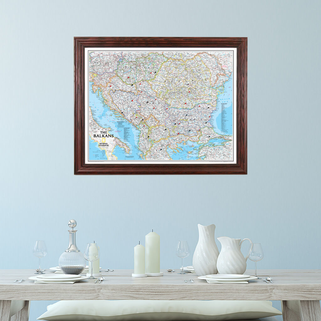 Canvas Classic Balkans - Solid Wood Cherry Frame