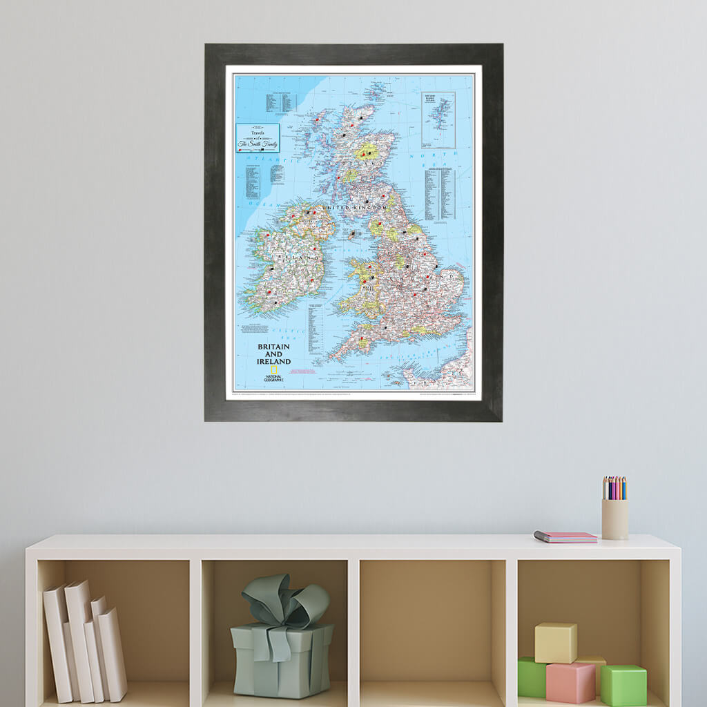 Canvas Classic Britain and Ireland - Rustic Black Frame