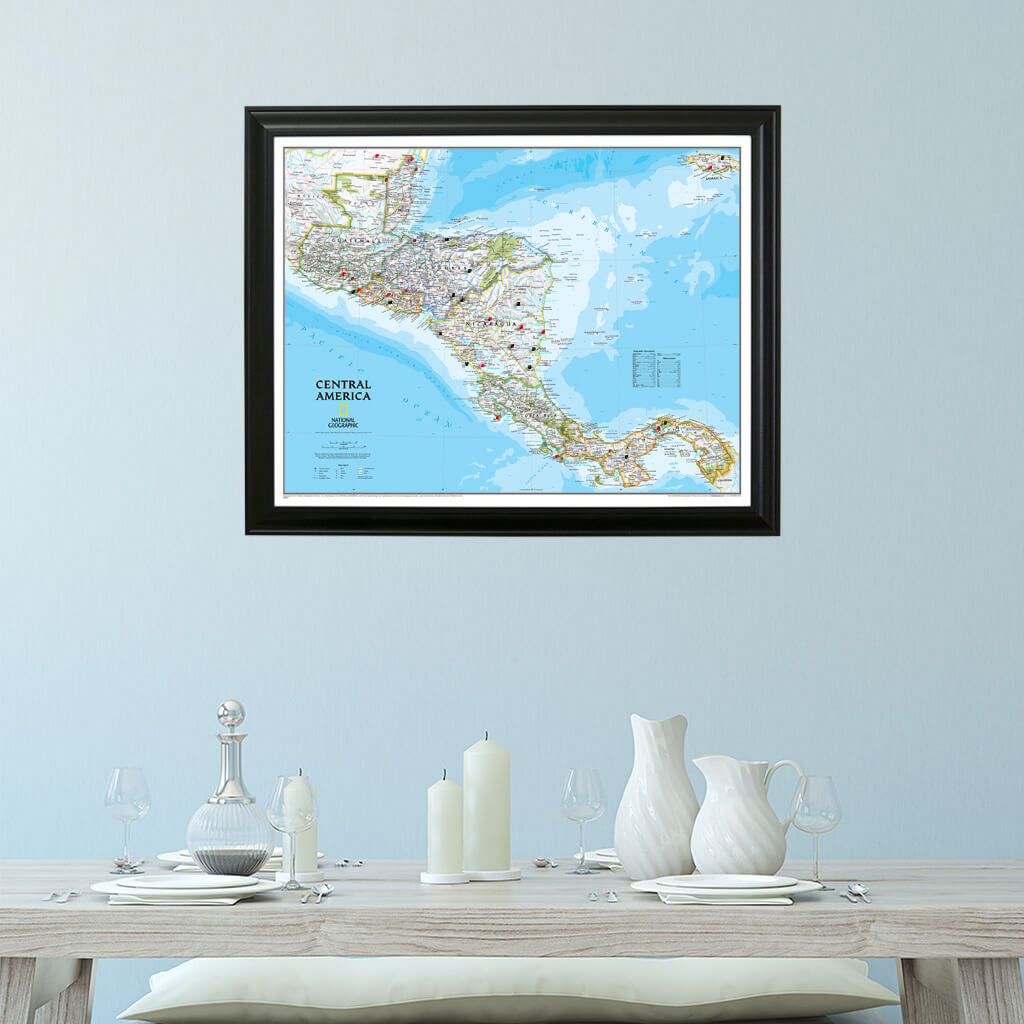 Canvas Classic Central America - Black Frame