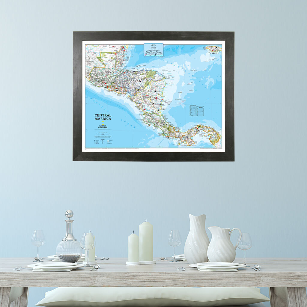 Canvas Classic Central America - Rustic Black Frame