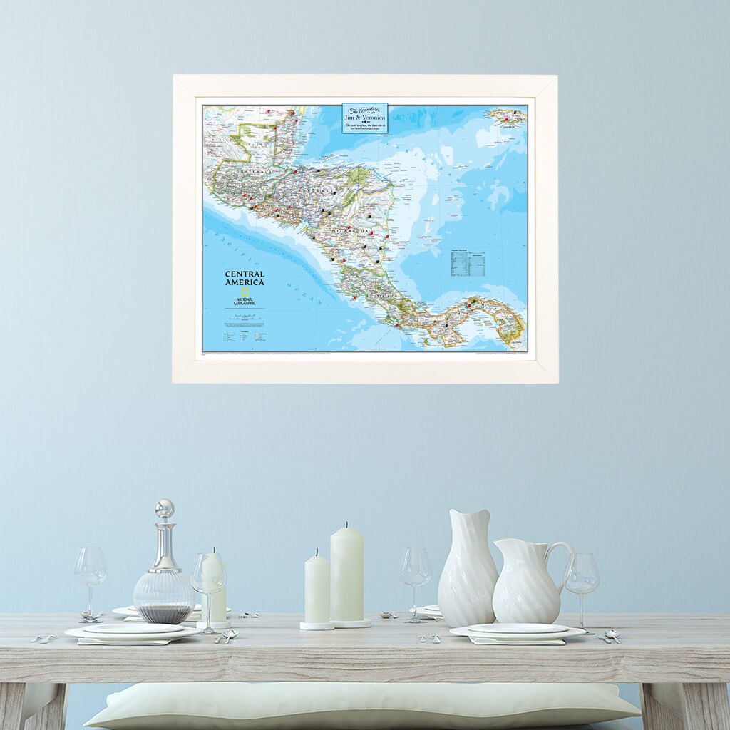 Canvas Classic Central America - Textured White Frame