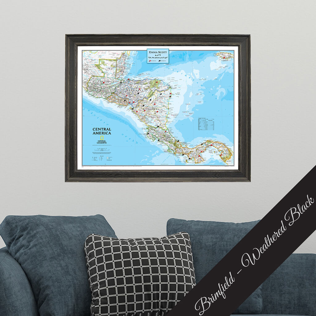 Canvas Classic Central America - Brimfield Weathered Black Premium Frame