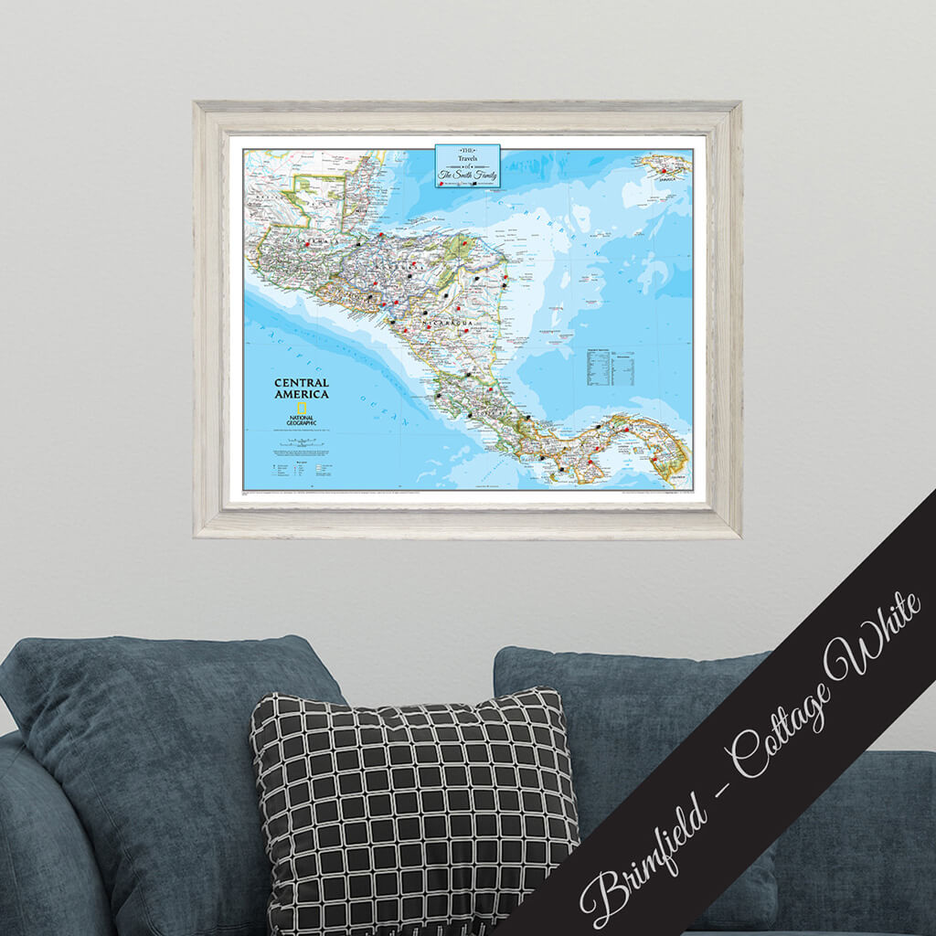 Canvas Classic Central America - Brimfield Cottage White Premium Frame