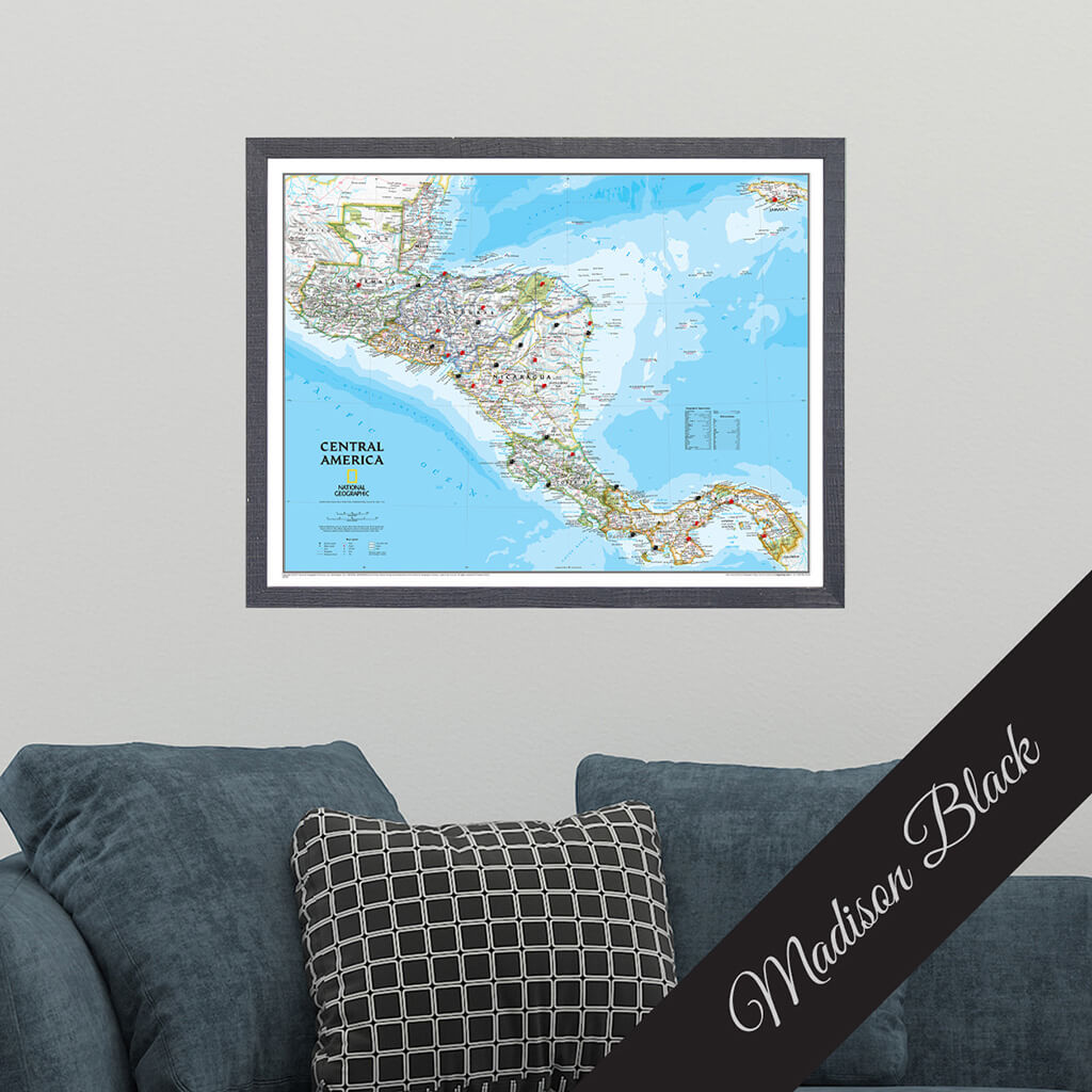Canvas Classic Central America - Madison Black Premium Frame