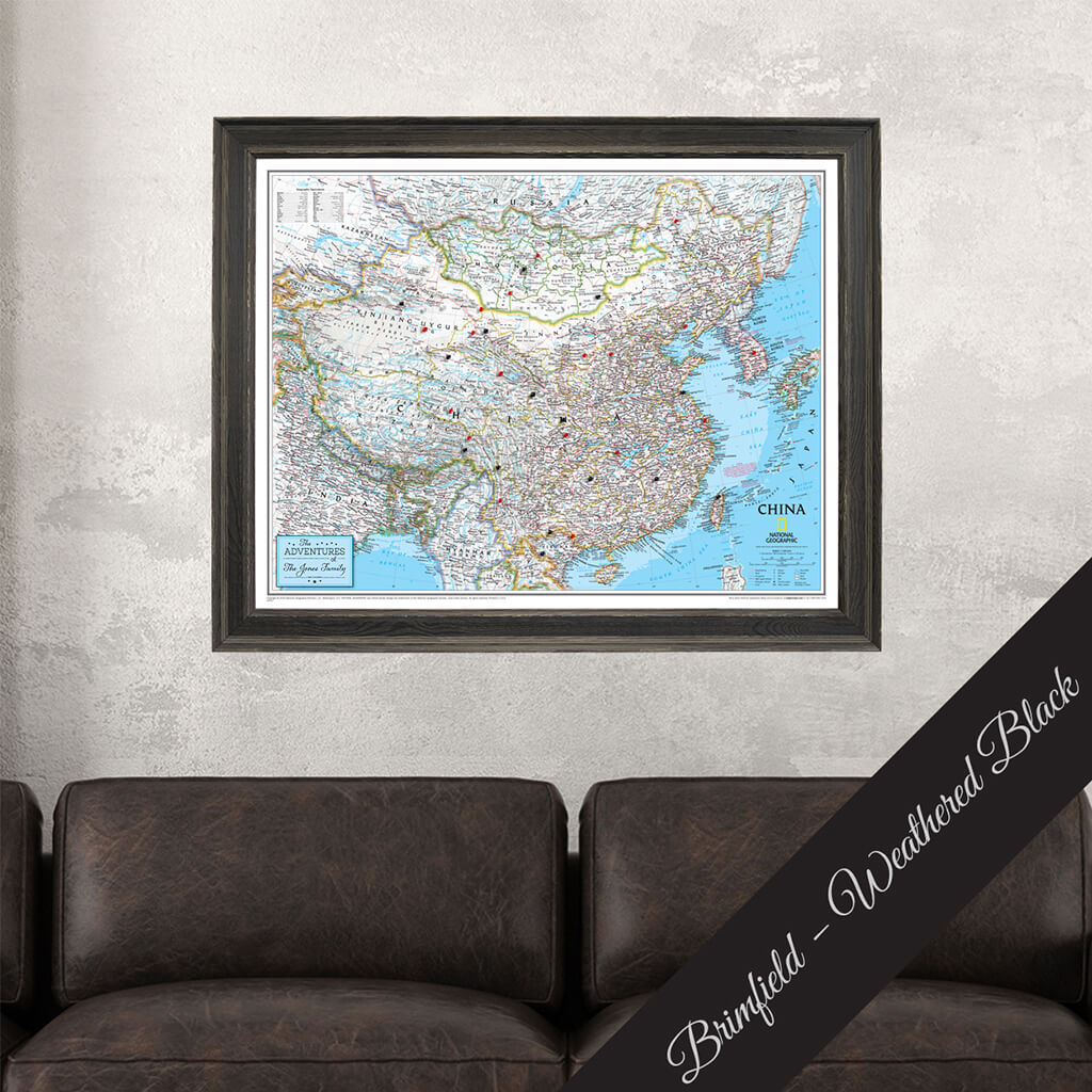 Canvas Classic China - Brimfield Weathered Black Premium Frame
