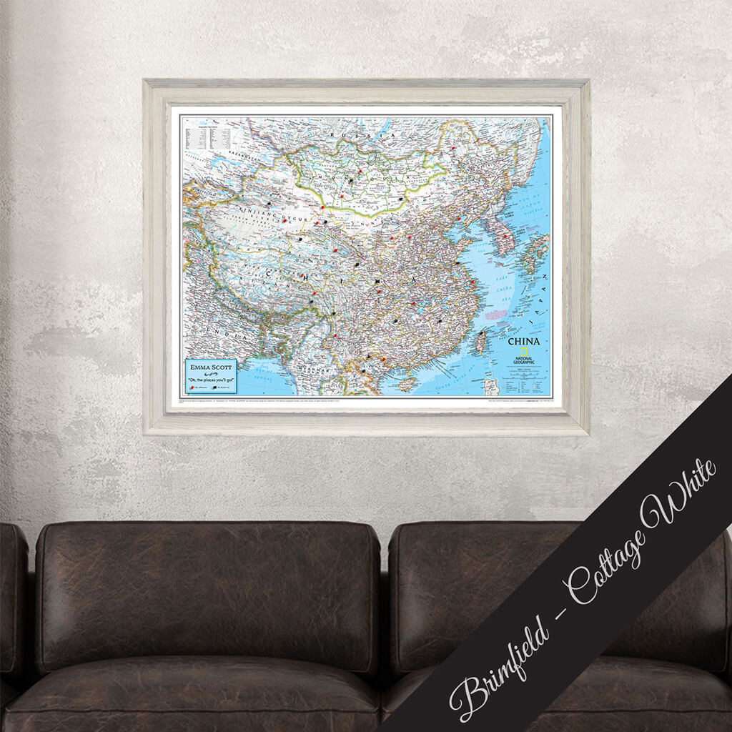 Canvas Classic China - Brimfield Cottage White Premium Frame