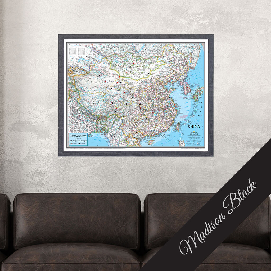 Canvas Classic China - Madison Black Premium Frame