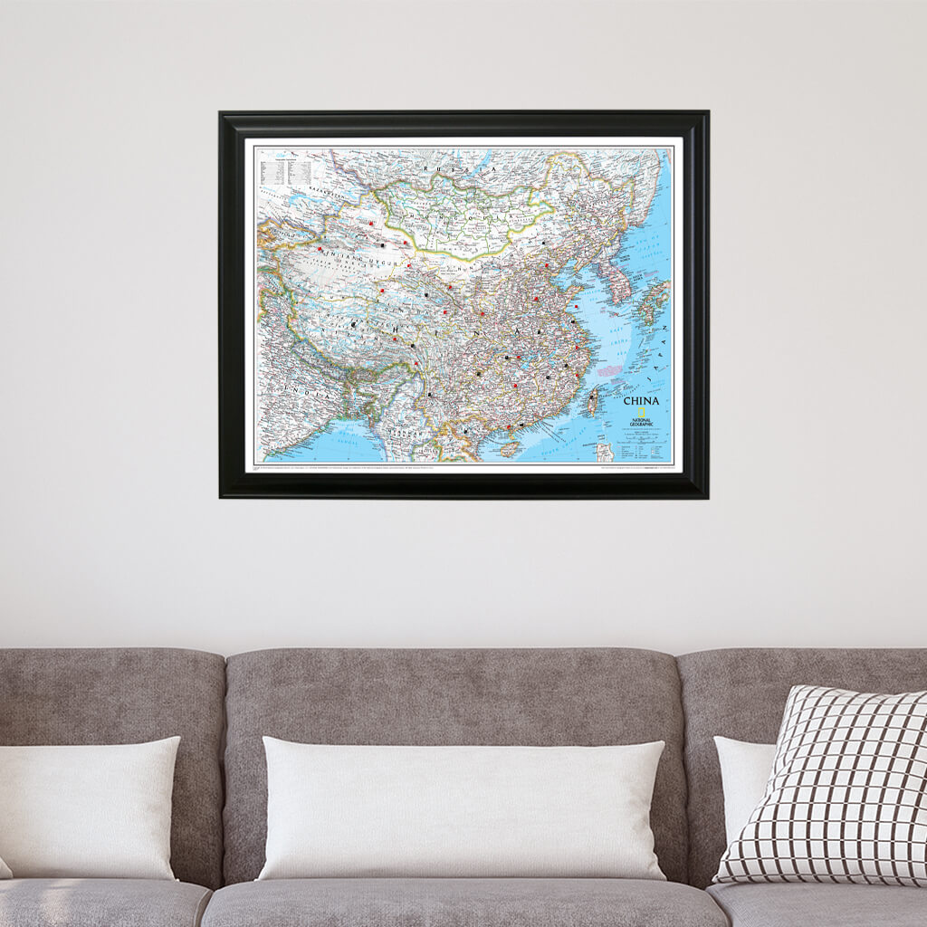 Canvas Classic China - Black Frame