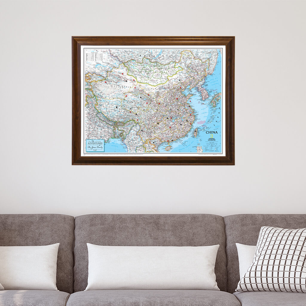 Canvas Classic China - Brown Frame