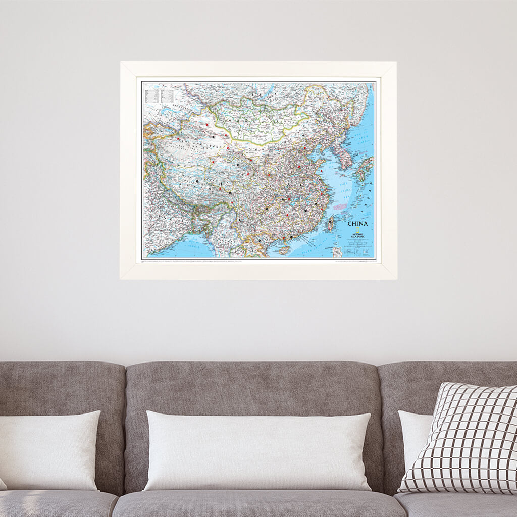 Canvas Classic China - Textured White Frame