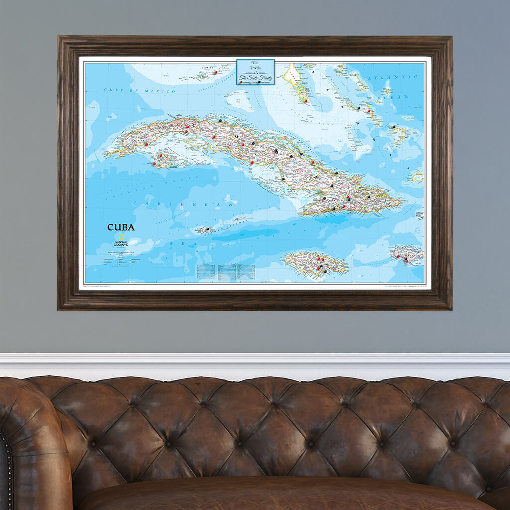 Canvas Classic Cuba - Solid Wood Brown Frame