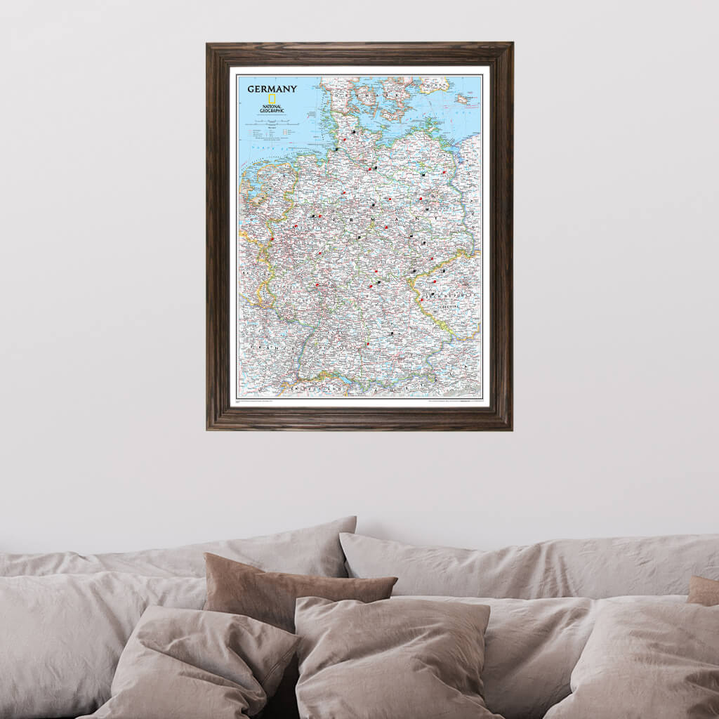 Canvas Classic Germany - Solid Wood Brown Frame