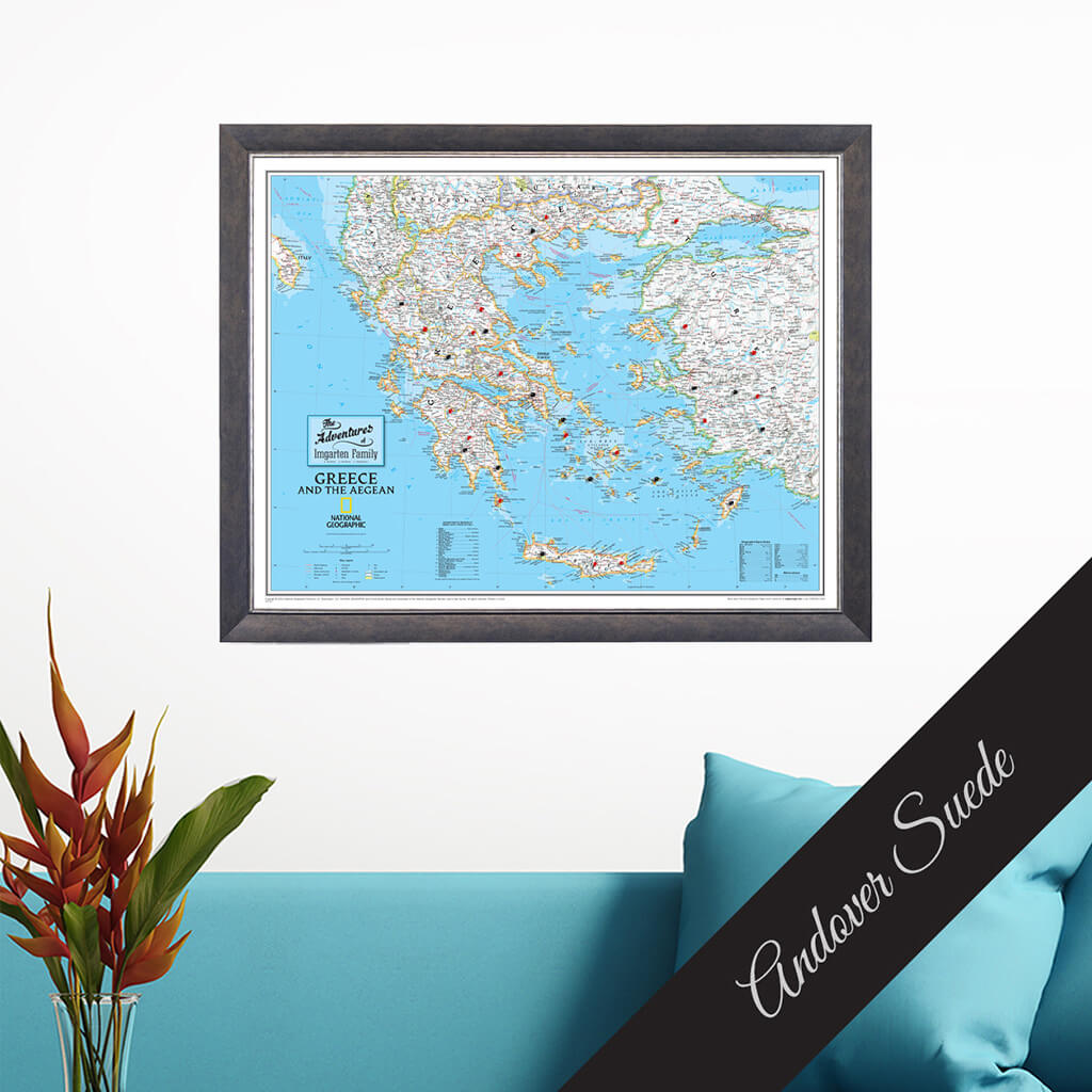 Canvas Classic Greece - Andover Suede Premium Frame