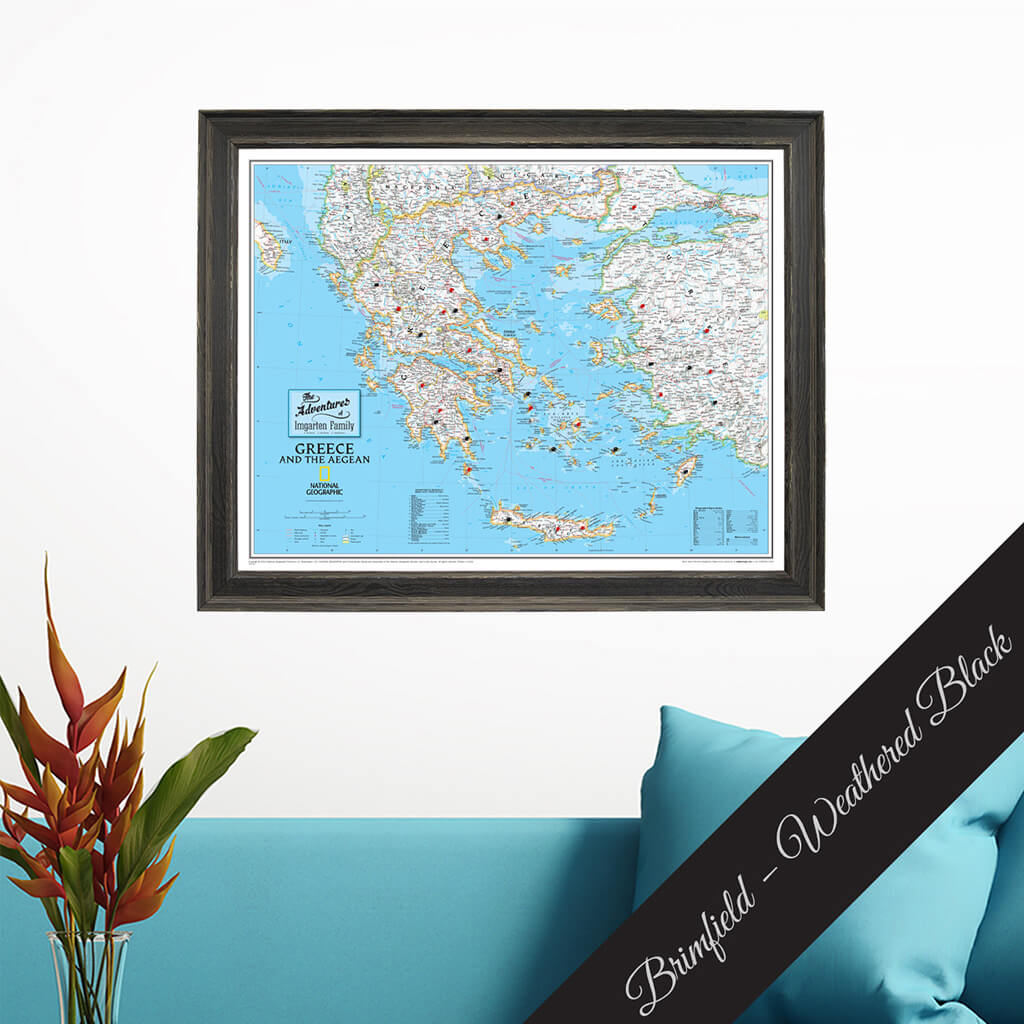 Canvas Classic Greece -Brimfield Weathered Black Premium Frame