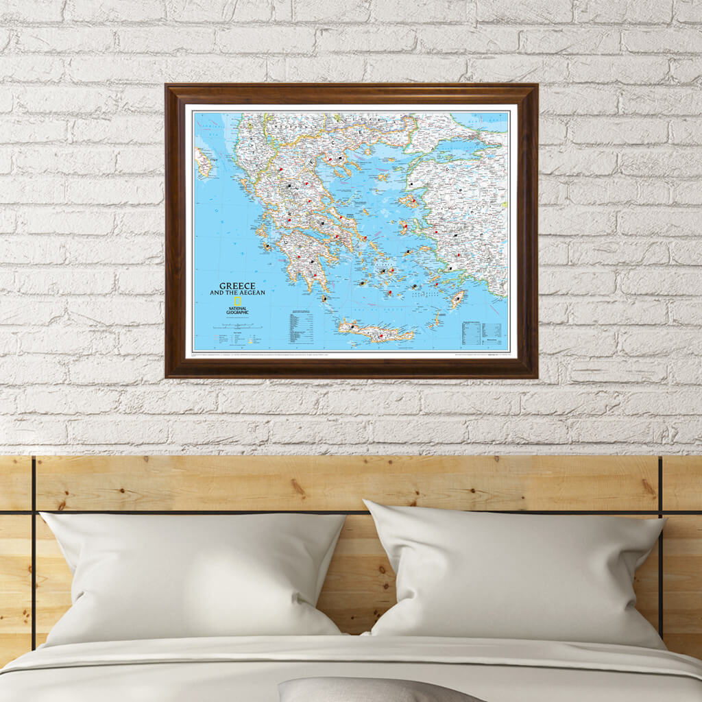 Canvas Classic Greece - Brown Frame
