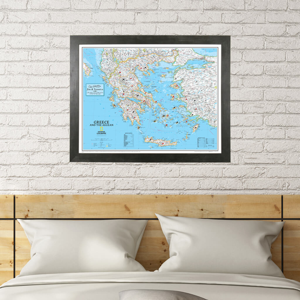 Canvas Classic Greece - Rustic Black Frame