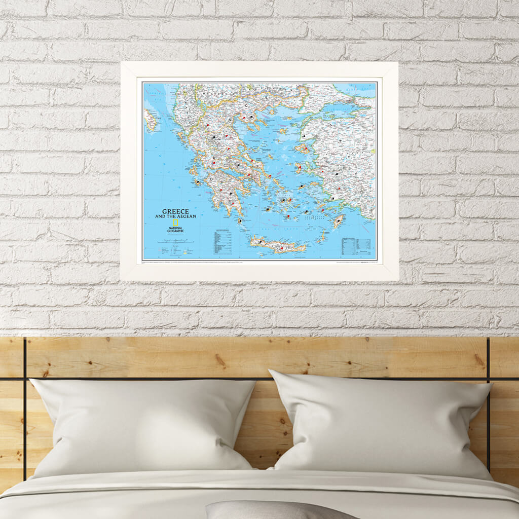 Canvas Classic Greece - Textured White Frame