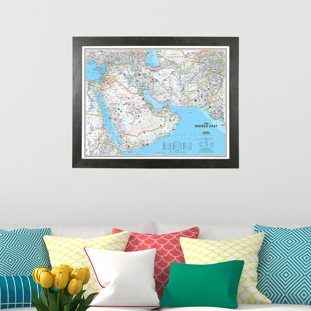 Canvas Classic Middle East  - Rustic Black Frame