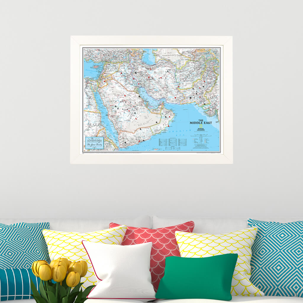 Canvas Classic Middle East  - Textured White Frame