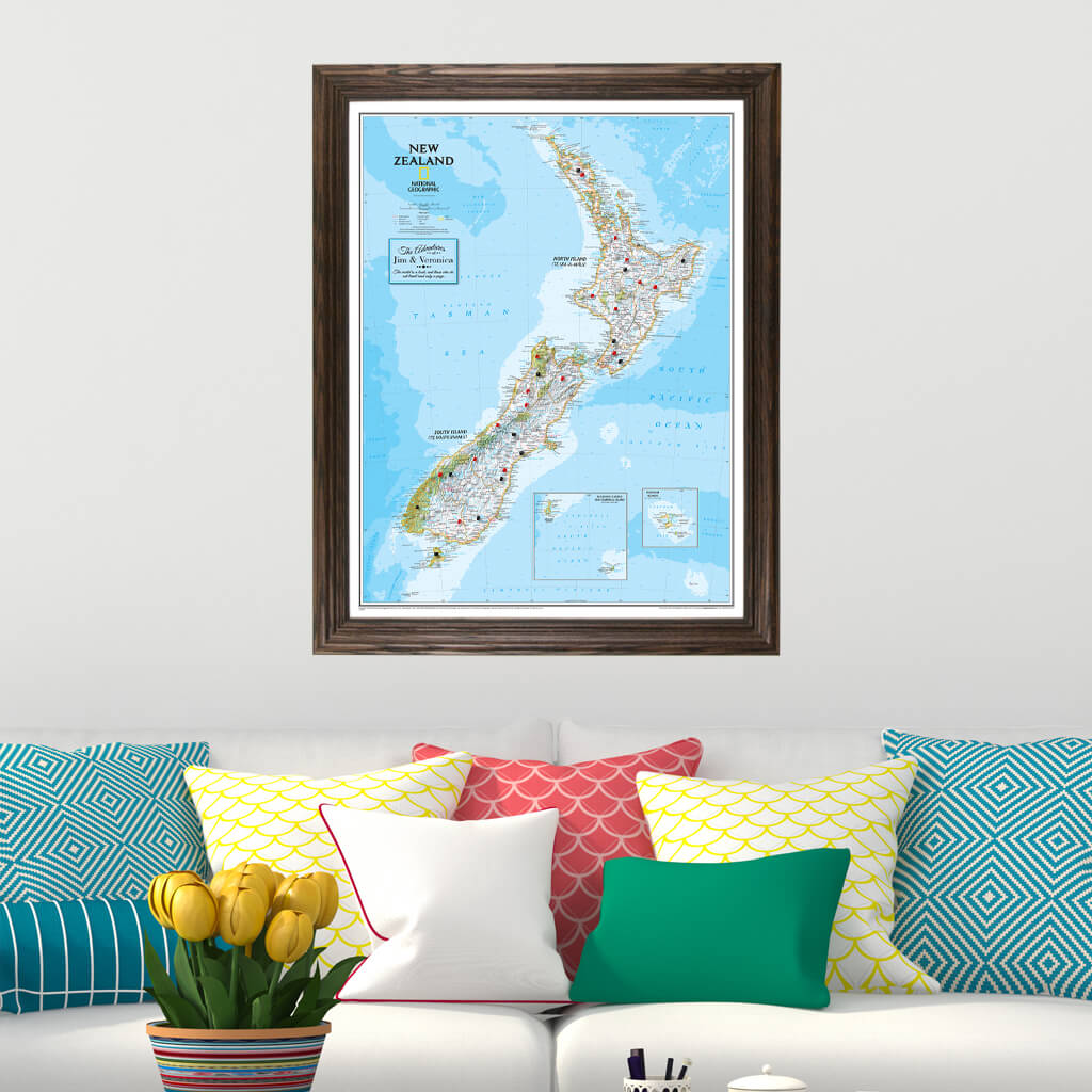 Canvas Classic New Zealand - Solid Wood Brown Frame