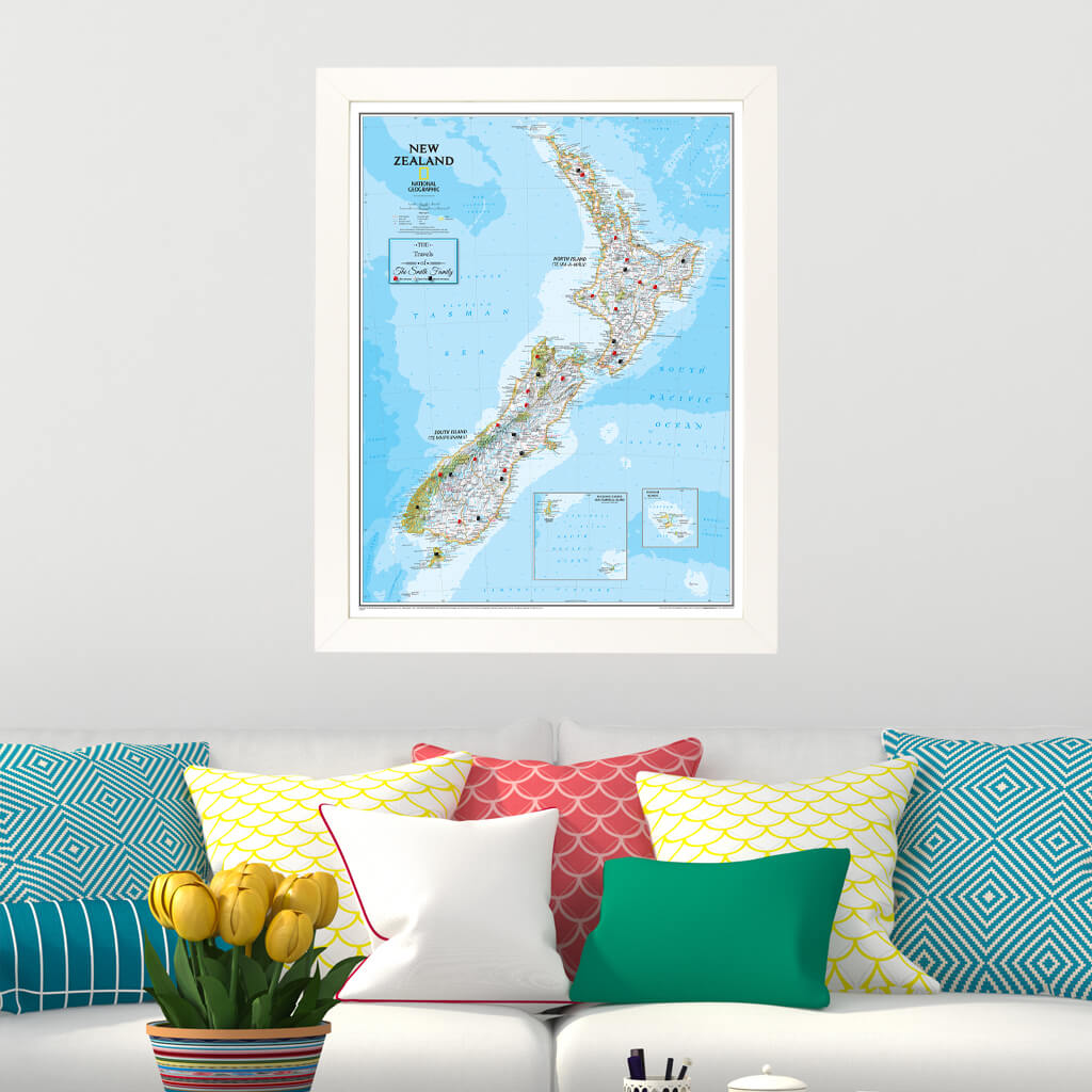Canvas Classic New Zealand - Textured White Frame