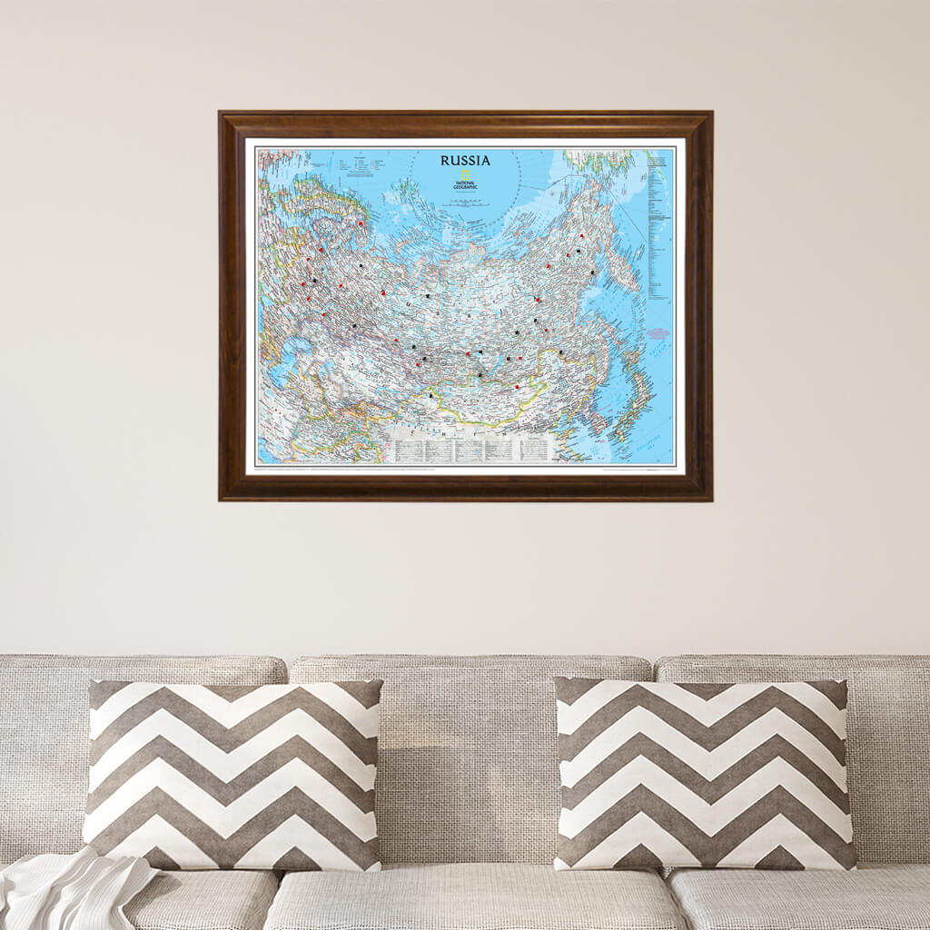 Canvas Classic Russia - Brown Frame