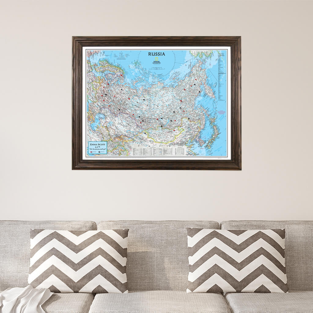 Canvas Classic Russia - Solid Wood Brown Frame