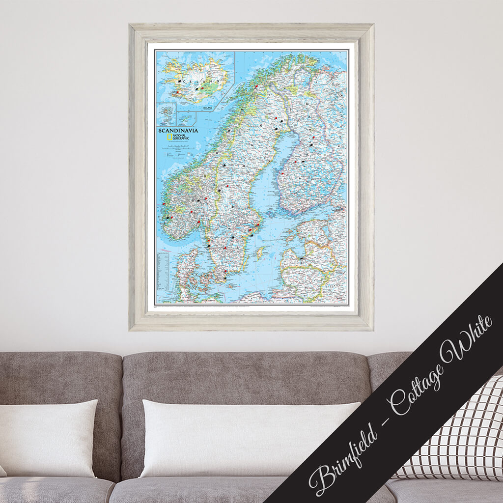 Canvas Classic Scandinavia - Brimfield Cottage White Premium Frame