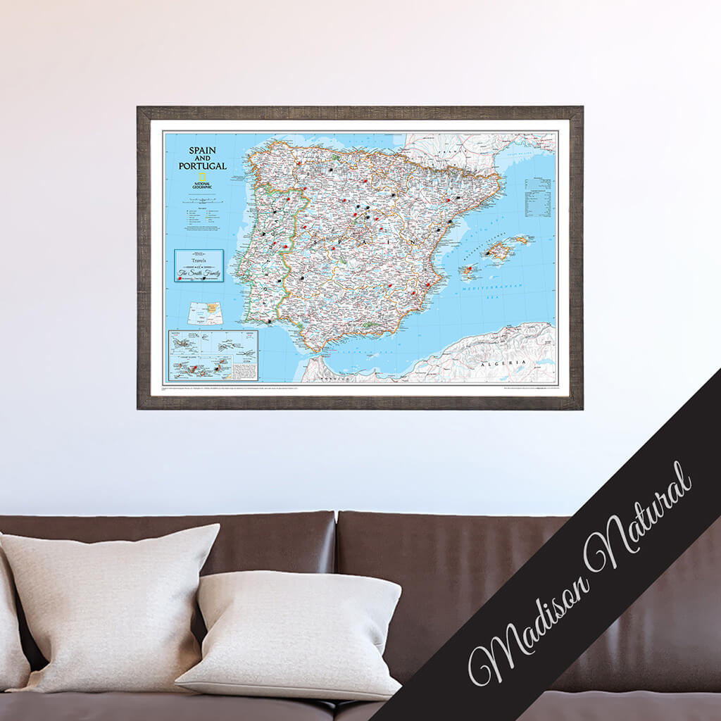 Canvas Classic Spain and Portugal - Madison Natural Premium Frame