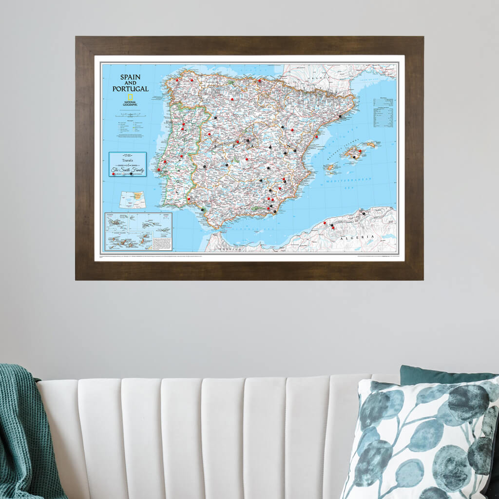 Canvas Classic Spain and Portugal - Rustic Brown Frame