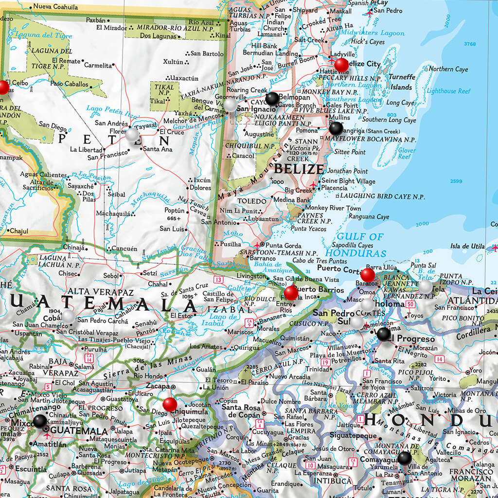 Canvas Classic Central America Close Up