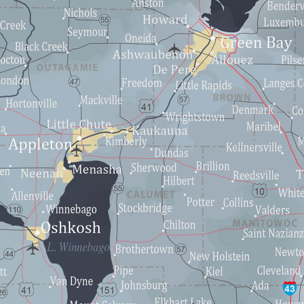 Slate Wisconsin State Closeup