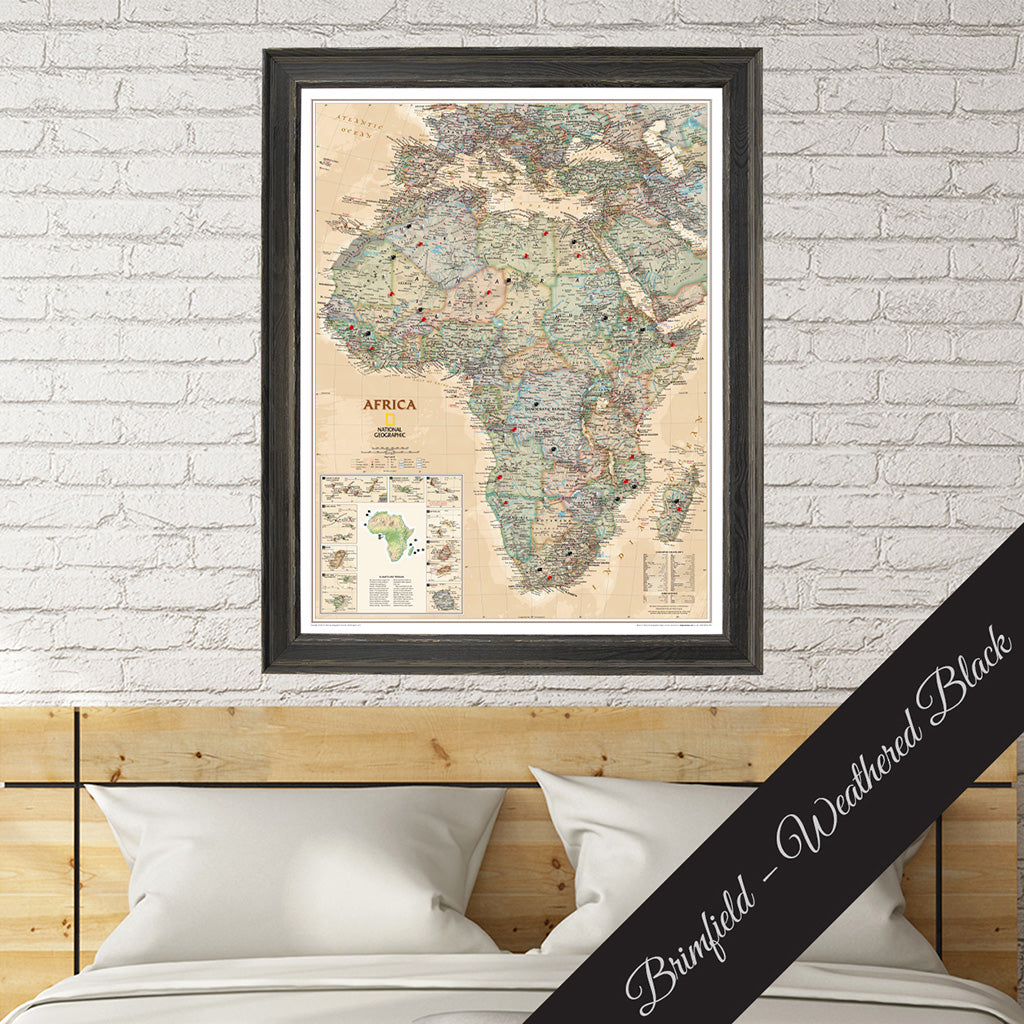 Canvas Executive Africa - Brimfield Weathered Black Premium Frame
