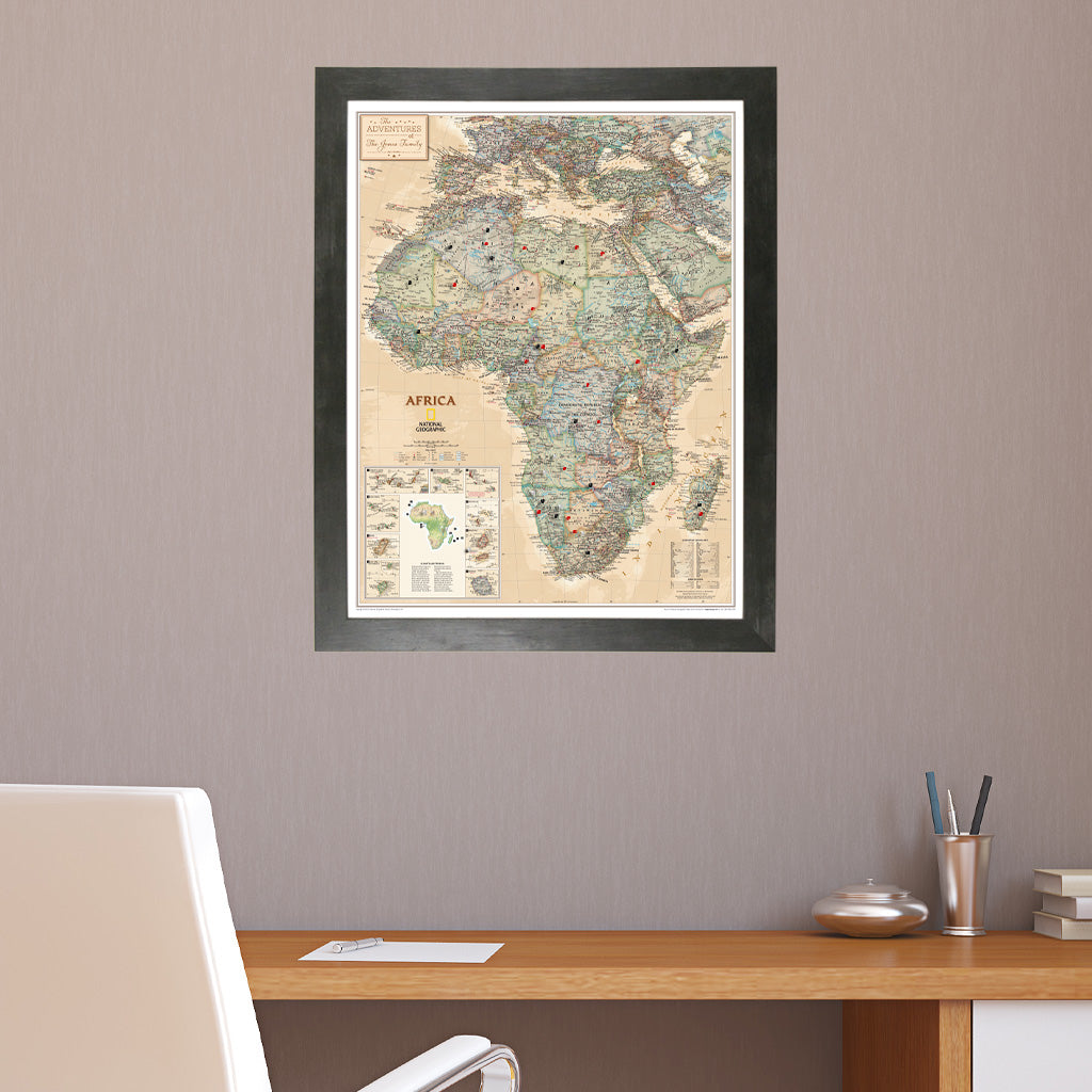 Canvas Executive Africa - Rustic Black Frame