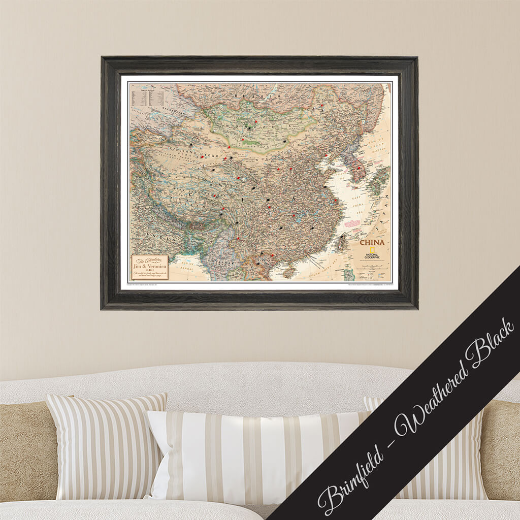 Canvas Executive China - Brimfield Weathered Black Premium Frame
