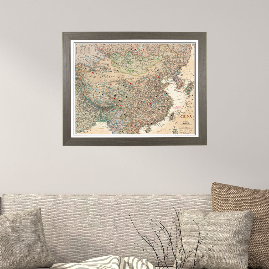 Canvas Executive China - Barnwood Gray Frame