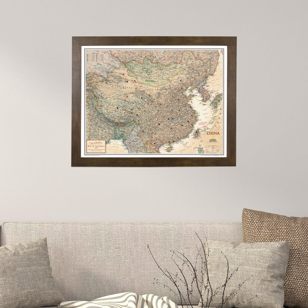 Canvas Executive China - Rustic Brown Frame