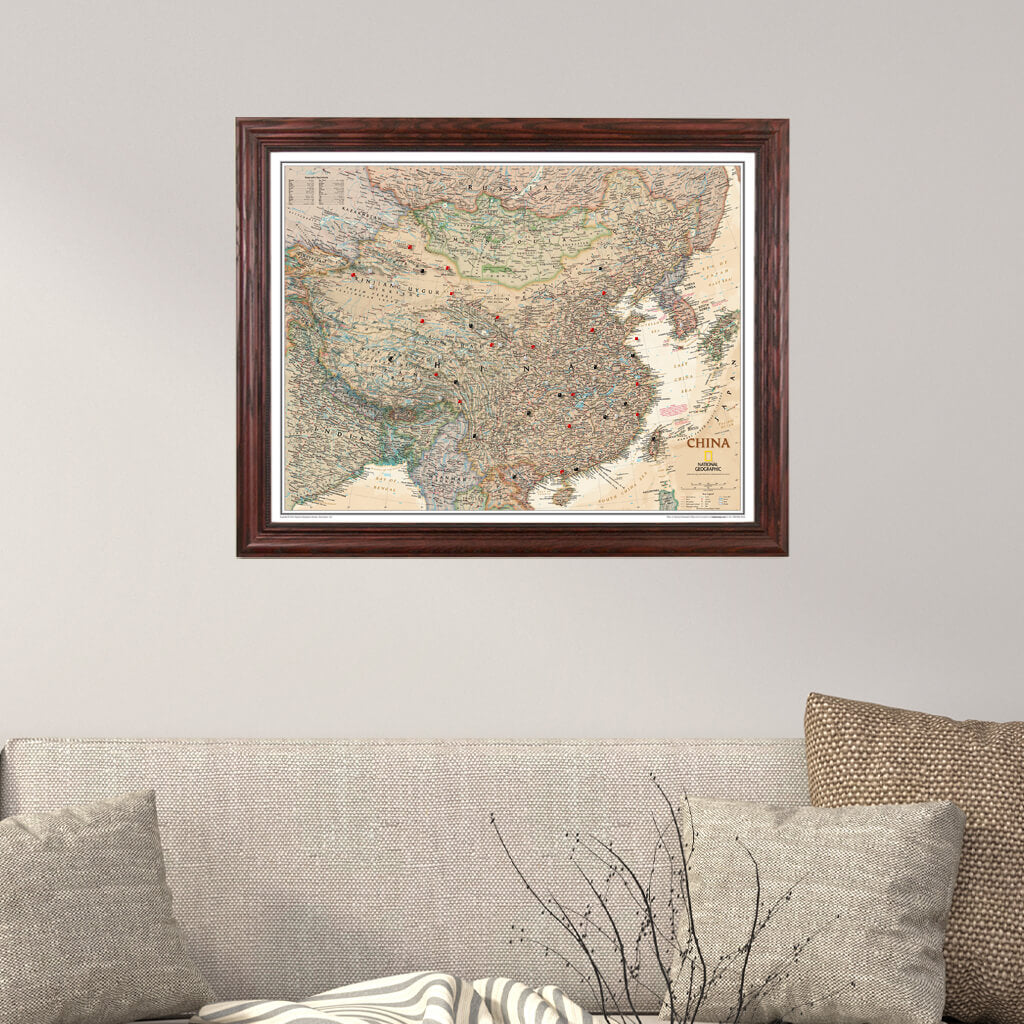 Canvas Executive China - Solid Wood Cherry Frame
